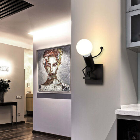 GOECO Applique Murale LED Vintage Métal - E27 Salon Chambre Escalier 220V