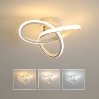 Goeco – Plafonnier LED dimmable 20W – Éclairage variable 3000K-6000K – Aluminium et acrylique – Pour cuisine, salle à manger, chambre, couloir, balcon