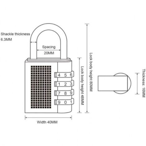 Candado De Combinación, Paquete De 4 Candados Pequeños Impermeables Para Casilleros De Gimnasios Escolares Puertas Y Cobertizos Cerraduras De Seguridad Con Codigo De 4 Digitos
