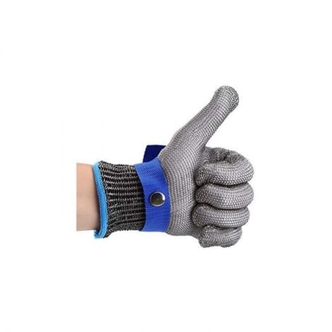 (M) Guantes resistentes a cortes de acero inoxidable Guante de trabajo de seguridad Protección nivel 5
