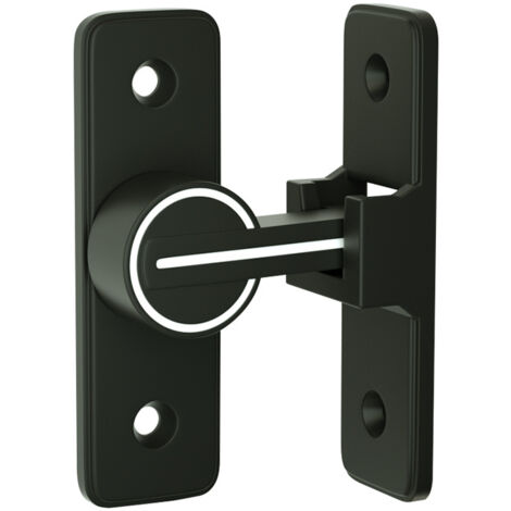 Cerradura de puerta interior corredera iluminada, pestillo de gancho de puerta abatible de 90°, perno de bloqueo de hebilla antirrobo, para puerta, ventana (90 grados)