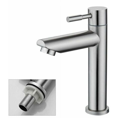Grifos de baño Grifos de fregadero de agua fría solo extraíbles para limpieza o reemplazo - Grifo de fregadero de recipiente (1/5)