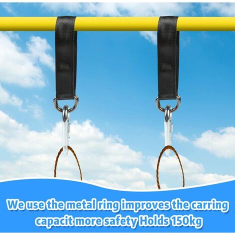 Juego De 4 Correas Para Colgar Hamacas O Columpios - Nailon Resistente, 30 X 2.5 Cm, Con Mosquetones, Ideal Para árboles, Patio Y Camping