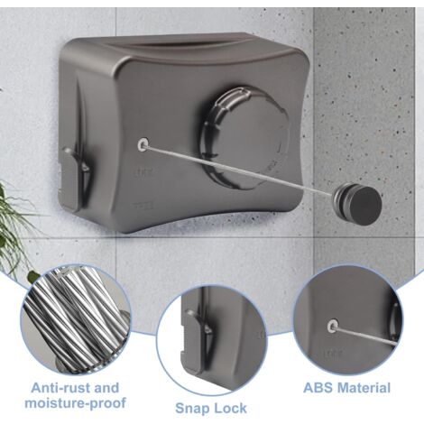 Tendedero Retráctil Para Exteriores - Cuerda De Secado Portátil Para Pared, Ideal Para Balcón, Baño O Viajes
