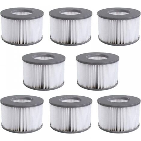 Juego de 8 cartuchos filtrantes de repuesto para piscina hinchable Mspa, jacuzzi Ruikalucky (1/4)
