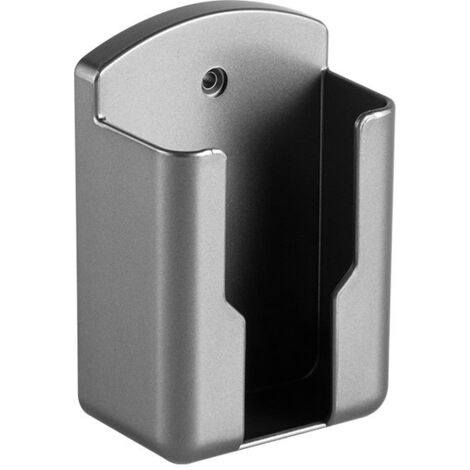 Juego de 2 soportes de pared para mando a distancia de televisores y sistemas de aire acondicionado, sin taladrar, gris (1/3)