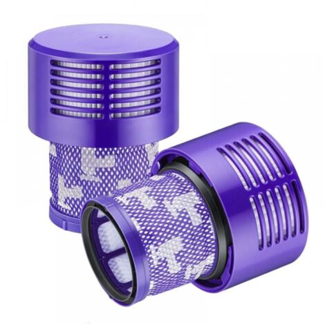 Paquete de 2 filtros de repuesto reutilizables lavables para aspiradora Dyson V10 Cyclone Animal Absolute Motorhead Total Clean Pro extra inalámbrico con cepillo de limpieza-aspiradora Dyson (1/4)