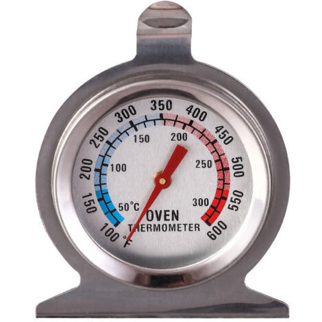 Termómetro de horno 50-300 °C/100-600 °F, horno Grill Fry Chef Smoker Termómetro de lectura instantánea Termómetro de cocina de acero inoxidable (1/4)
