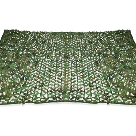 Toldo rectangular de 6 x 3 m con diseño de camuflaje verde, protección solar para exteriores, red de camuflaje (1/5)