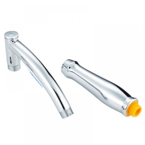 1 pieza (plata) Barra de extensión de cabezal de ducha Brazo de extensión de ducha ajustable Brazo de extensión de ducha ABS para conectar y extender el cabezal de ducha