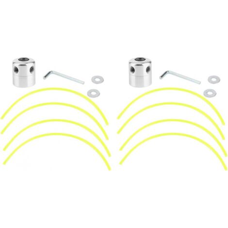 2 juegos de cabezales universales de aluminio para desbrozadora con carrete de hilo doble de nailon, accesorios para desbrozadora (1/5)