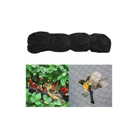 Red antipájaros, Red para pájaros de 5 mx 20 m, Red de protección para pájaros, Red para árboles frutales, Red para pájaros negros para proteger árboles frutales y verduras de daños