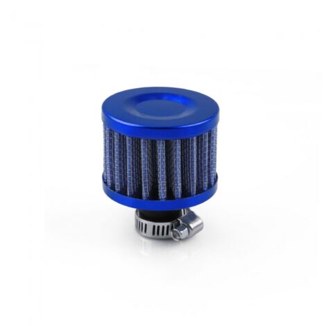 Kit de filtro de admisión de aire frío universal para automóvil, color azul, de 12 mm, con tapa de ventilación del cárter (1/5)