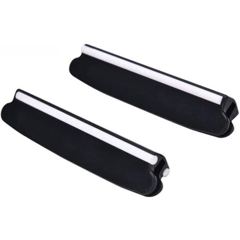Juego de 2 guías profesionales para afilar cuchillos, guía de ángulo aleatorio para afilar cuchillos, guía para afilar piedra de afilar, color negro