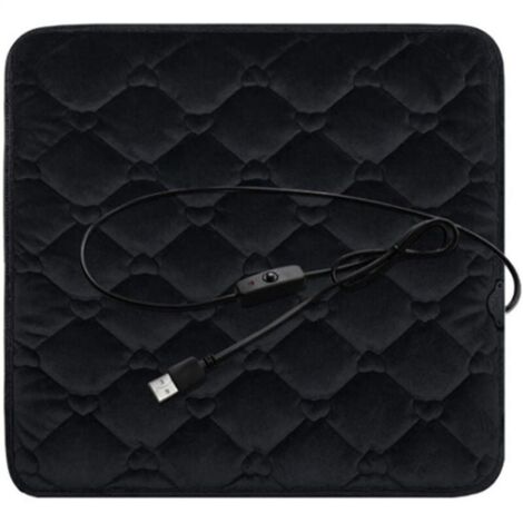 Cojín para asiento de coche con calefacción USB, almohadilla térmica eléctrica de 5V, funda calefactora para silla antideslizante, silla de oficina cálida para invierno, sofá para el hogar (1/5)