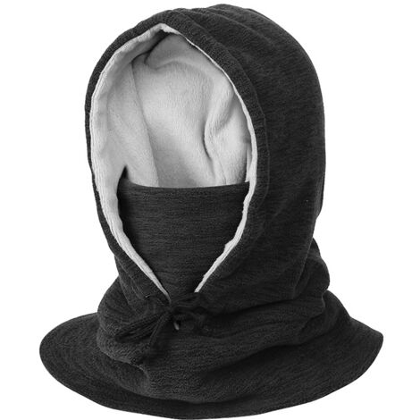 Pasamontañas de lana gruesa de invierno con capucha, pasamontañas mascarilla de invierno cálido gorro de terciopelo de felpa para nieve, esquí, ciclismo, mascarilla completa para adultos y hombres (1/4)