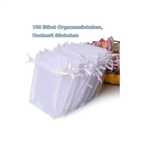 Bolsas Joyería Dulces 50 Bolsas Organza Blanco 10x12 Cm - Para Favores Boda, Joyas, Dulces | Pequeñas Y Reutilizables Bolsas Joyería Dulces 50 Bolsas Organza Blanco 10x12 Cm - Para Favores Boda, Joyas, Dulces | Pequeñas Y Reutilizables