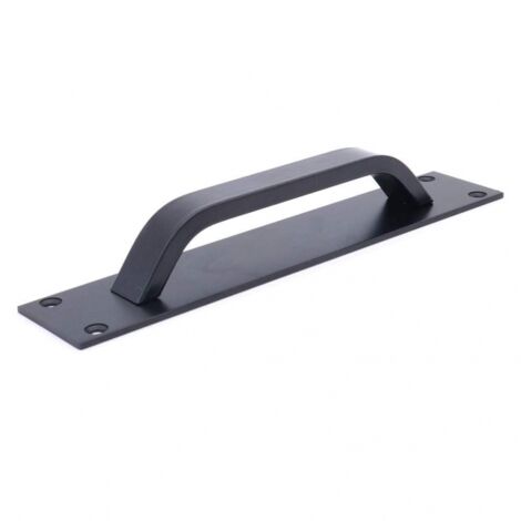 Paquete de 2 manijas de aluminio para puertas corredizas resistentes al fuego, manijas para puertas de gabinetes, manijas para puertas de gabinetes, 20 cm x 4 cm, color negro (1/5)