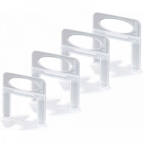 Inserto nivelador de azulejos de 2 mm, utilizado para instalar azulejos de piso y pared, adecuado para azulejos con un espesor de 3-13 mm (200 piezas) (1/5)