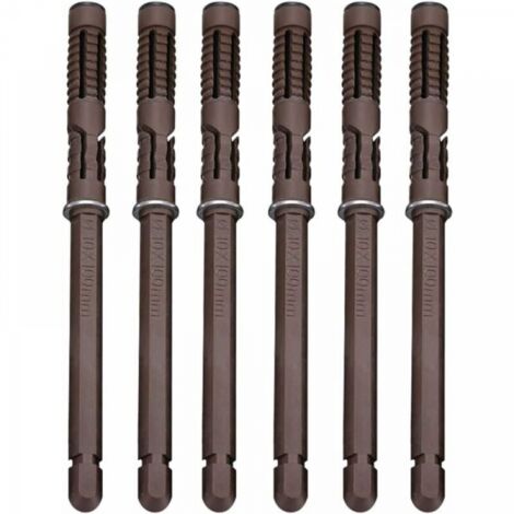 [6 piezas] Soporte de estante flotante oculto de Ø10 x 100 mm, soporte de estante montado en la pared para tablero flotante de estante de pared DIY (1/5)
