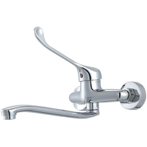 ROVOGO-grifo De Lavabo En Cascada Con Acabado Cromado, Palanca De Un