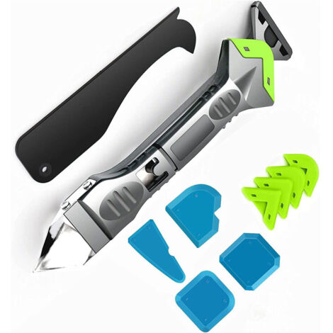 Kit de calafateo de silicona 5 en 1, herramienta de calafateo de silicona, raspador de calafateo, alisador de costura de silicona para cocina, baño, ventana, fregadero (1/5)
