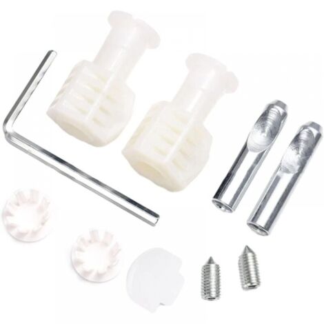 Kit de 2 pernos de fijación para inodoro suspendido en la pared de color blanco (1/3)