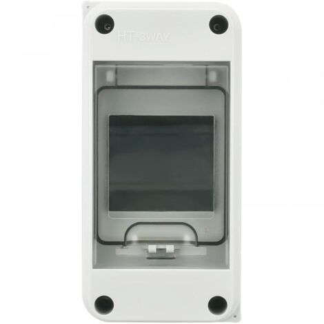 Caja eléctrica exterior impermeable IP65, 3 módulos, caja de protección eléctrica exterior impermeable, armario de control, caja de conexiones modular (3 vías) (1/5)