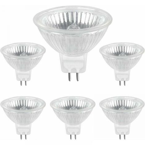 Bombilla halógena GU5.3 35 W 12 V, bombilla halógena MR16, paquete de 6