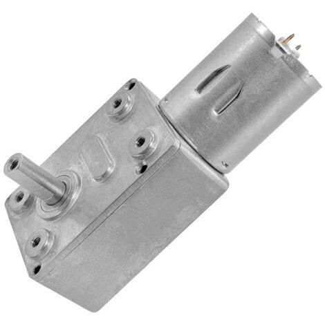 Motorreductor eléctrico reversible de alto par con caja de engranajes helicoidales, 12 V, 67 RPM, color plateado (1/5)