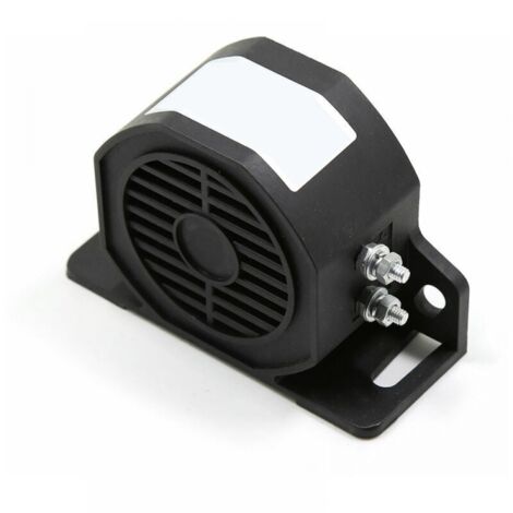 Bocina de marcha atrás impermeable y potente para coche, 30 W, 110 dB, 12 V-80 V CC, color negro (1/5)