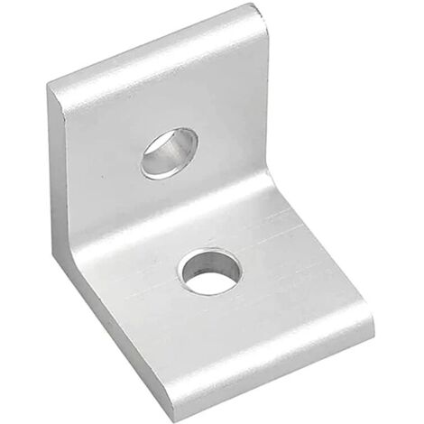 10 soportes de fijación metálicos (30 x 30 x 26 mm), soporte de estante en ángulo de 90 grados, soporte metálico para aluminio (30 x 30 x 26 mm) (1/3)