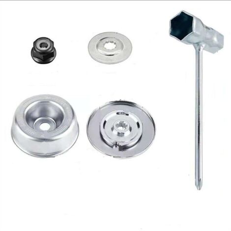 Juego de 5 piezas y accesorios para desbrozadora STIHL FS55, FS56, FS120, FS130, FS130R, FS200, FS200R y FS250. Cuchilla de metal de alta calidad para desbrozadora STIHL. (1/2)