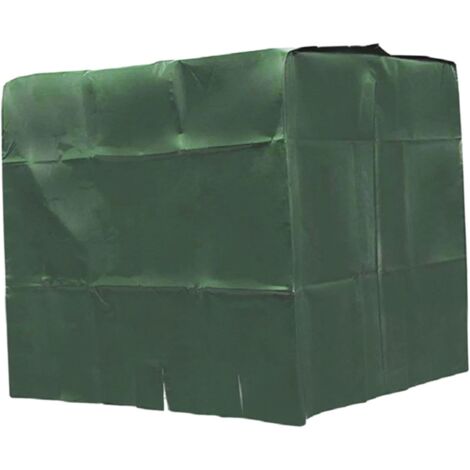 Lona protectora para tanque IBC de 1000 l, tela Oxford para barril de una tonelada, cubierta antipolvo para barril de lluvia, color verde (1/5)