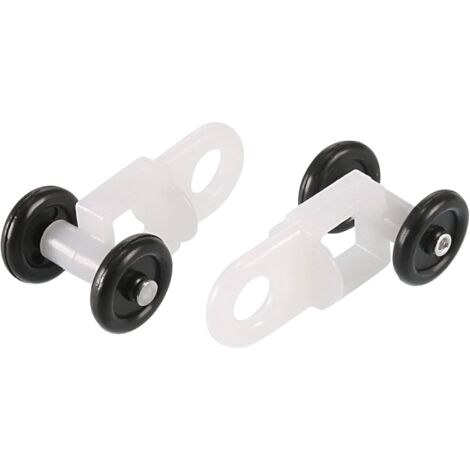 Paquete de 30 rodillos deslizantes para cortina de tul de 3,4 cm en blanco y negro