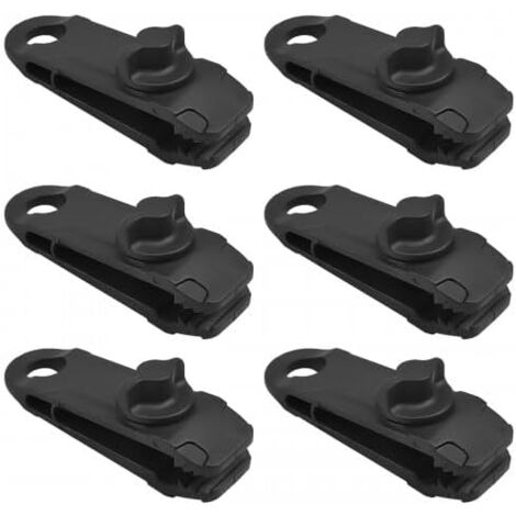 6 hebillas para lonas, clips para carpas, clips para toldos a prueba de viento, clips de plástico (1/5)