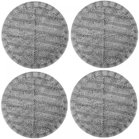 Almohadillas de repuesto de microfibra para mopa eléctrica (grises, paquete de 4 para modelos G29 y G28, compatibles con almohadillas de repuesto de 6,3" de diámetro) (1/4)