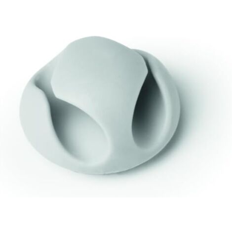 Paquete de 6 clips para cables de doble orificio - Herramienta para la gestión de cables (blanco) (1/3)