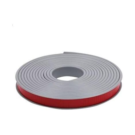 Canto adhesivo de melamina blanca en forma de U (25 mm), 2 m, sin planchado, para encimeras, roble, chapa de madera TPE suave, gris