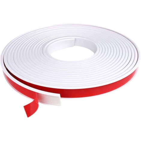 Canto adhesivo de melamina blanca en forma de U (25 mm), 2 m, sin planchado, para encimeras, roble, TPE suave, para muebles de chapa de madera, color blanco