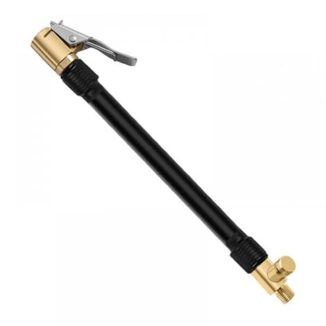 Adaptador de válvula para válvulas de neumáticos con 2 boquillas de latón para inflar, conector de válvula para compresor, accesorios para bomba de coche, bicicleta, motocicleta (30 cm) (1/4)