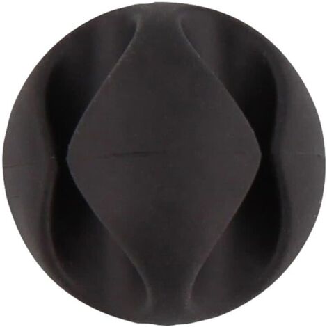 Paquete de 6 clips para cables de doble orificio - Herramienta para la gestión de cables (negro) (1/3)