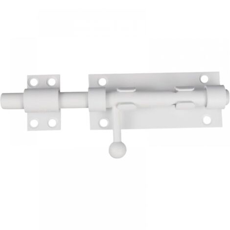 Cerradura de puerta interior de 5 pulgadas, pestillo de puerta exterior blanco, cerrojo de puerta exterior, cerradura de puerta corrediza de acero inoxidable, para puertas interiores y baños.