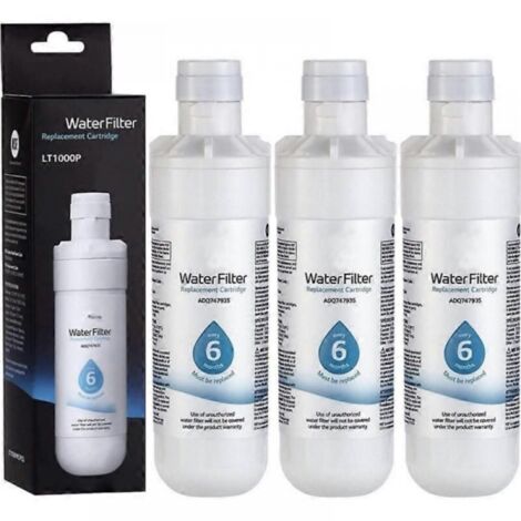 Pack de 3 filtros de agua para frigorífico LG LT1000P ADQ747935 (1/5)