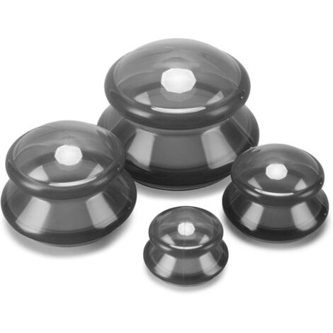 Ventosas de masaje chinas para uso profesional en estudio y en el hogar, para reducir la celulitis y aliviar el dolor muscular y articular (negro) (1/5)