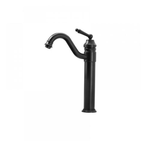Grifo para lavabo alto negro mate - Con desagüe - Negro mate (1/5)