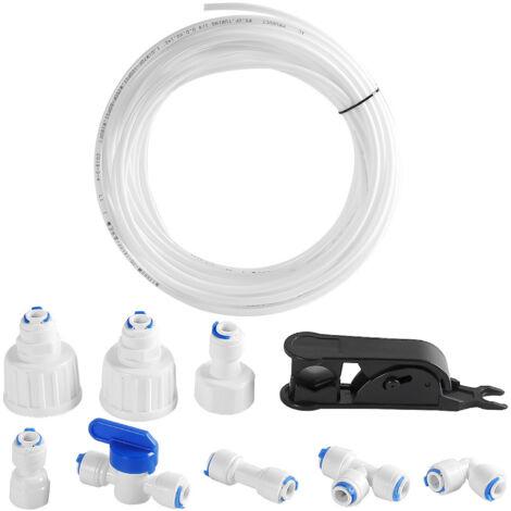 Manguera de suministro de agua, kit de conexión universal para refrigerador, filtro para refrigeradores europeos y americanos (20 m) (1/4)