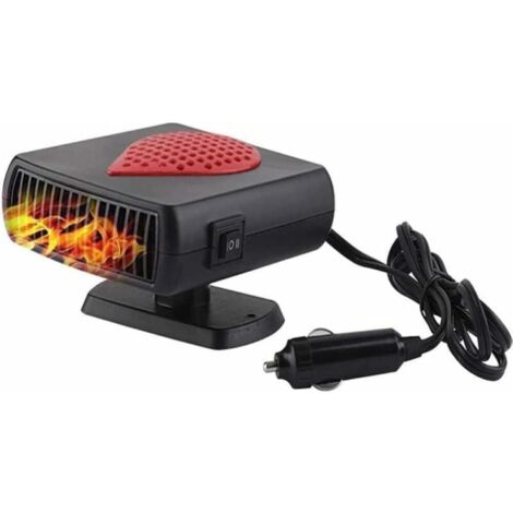 Ventilador calefactor de 24 V para coche, descongelador de parabrisas, ventilador de refrigeración para coche con función de frío y calor, con enchufe para encendedor de cigarrillos. (1/5)