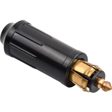 Toma de encendedor de cigarrillos, estándar europeo, conectores macho DIN de 12 V, adaptador de cobre puro para encendedor de coche y motocicleta. (1/5)