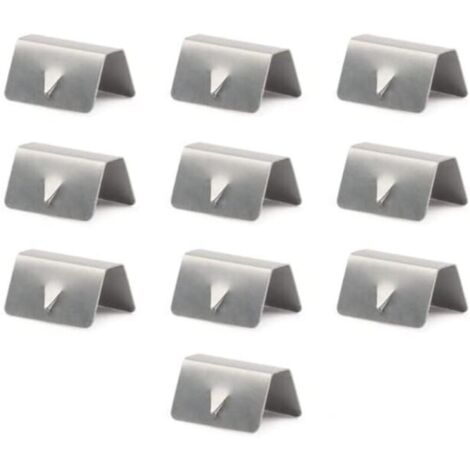 Clips de Déflecteur de Vent, 10 Pièces Agrafes de Déflecteur de Vent, Canal de Déflecteur de Pluie de Vent de Voiture en Acier Inoxydable, Clips de Fixation pour Déflecteur d'air (1/5)